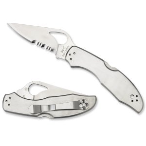 Spyderco BY04PS2 Byrd Meadowlark 2 Folding Knife 2.94" Part Serrated Blade