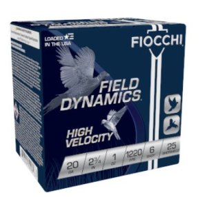 Fiocchi 20HV6 Field Dynamics High Velocity 20 Gauge Lead Ammunition