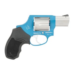 Taurus 2-85629ULC23CH 856 Ultra-Lite Small 38 Special +P 6 Shot 2 Matte Stainless Barrel & Cylinder, Sky Blue Cerakote Aluminum Frame, Black Ribber Grip, Transfer Bar, Safety Concealed Hammer