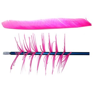 Trueflight 17002 Spiral Wrap Flu-Flu Feathers Pink RW 100 Pack