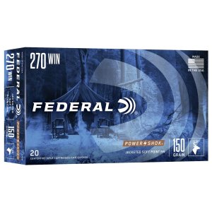 Federal Power-Shok 270B 270 Win 150 Grain Jacketed Soft Point 20 Box