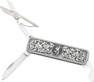 Browning KNIFE MORGAN FOLDER MULTI FUNCTION SCROLL ENGRAVED