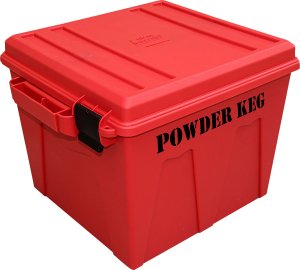 MTM PK12 Powder Keg Storage Box Red Polypropylene with O-Ring Seal