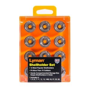 Lyman Shellholder Set - Fits 75+ Calibers - 12 Piece Steel Set