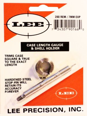 Lee Precision Case Length Gage and Shell Holder 7mm Exp/.280 Rem 90166