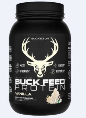 Bucked Up Buck Feed Protein Vanilla 30 Serving Tub