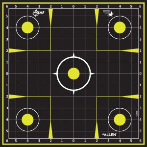Allen EZ Aim Splash Reactive Sight-In Grid Target 12.5" x 12.5" 30 Pack