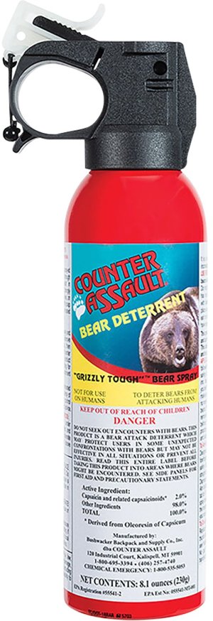 Counter Assault 15067024 Bear Spray 8.1oz 32ft Range 7s Duration