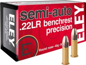 Eley 01180 Precision 22LR 40GR Semi Auto Benchrest Ammo 50RD