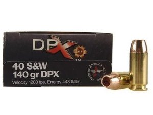 Corbon DPX40140/20 .40 S&W 140gr DPX 1200fps 20 Rounds Lead-Free Ammo