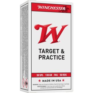 Winchester Ammo Q4171 USA Target 38 Special 130 gr Full Metal Jacket (FMJ) 50 Per Box/ 10 Cs