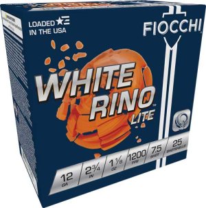 Fiocchi 12WRNL75 White Rino 12ga 2 3/4" 1 1/8oz #7.5 Target Loads