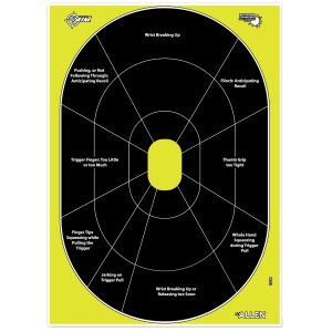 Allen EZ Aim 15220 Splash Target 12x18 Black Yellow 8 Pack Non-Adhesive