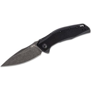 Zero Tolerance 0357 Original Speedsafe Folding Knife - 3.25" Drop Point Blade Plain Edge - Black Wash