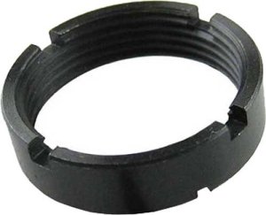 J&E Machine Tech TS-ABT8 AR-15 Mil-Spec Castle Nut Steel Black