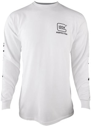 Glock AP96096 Long Sleeve Tee White Pre-Shrunk Cotton 2XL