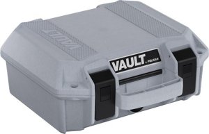Pelican VCV100-0000-GRY Vault Small Pistol Case with Foam Ghost Gray