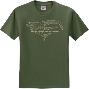 Elevation 810096080790 Premium Tee XL Olive CVC Cotton Machine Washable