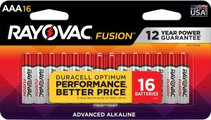 RAY 82416T02 AAA Alkaline Batteries 1.5V 1123mAh 16-Pack 1,123