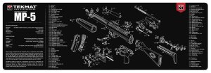 TekMat TEKR36HKMP5 MP5 Gun Cleaning Mat 12"x36" Rubber Non-Skid Black