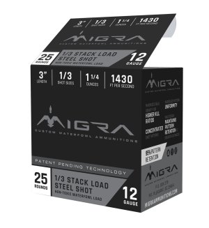 Migra Ammunitions M12S13 12 Gauge 3 in 1 1/4 oz 1/3 Shot 25 Rounds