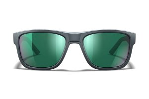 Wiley X Ovation AC6OVN17 Green Mirror Lens Dark Gray Frame