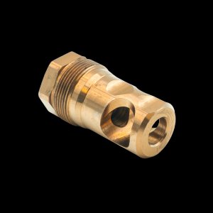 Method Dynamics 600100-H Jet Drive Single Port Brake, 1/2x28, .375 Bore, Heat Treat, Plan-B Compatible