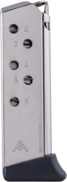 Mec-Gar MGWPPKFRN Walther PPK .380 ACP 6-Rd Nickel Magazine