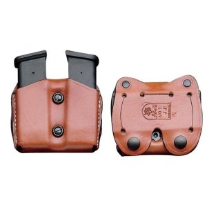 DeSantis Double Magazine Pouch OWB Leather Single-Stack Tan