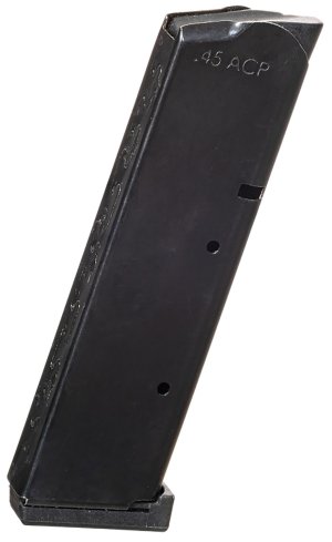 ProMag 1911 .45ACP 8-Round Steel Magazine - Black, Heat-Treated with