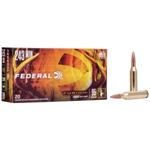 Federal F243FS1 Fusion 243Win 95gr Bonded Soft Point 20 Per Box/10 Case