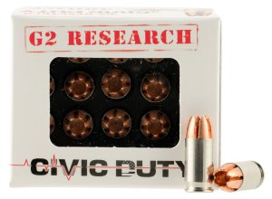 G2 Research G00621 Civic Duty 380ACP 64gr Copper Expansion Projectile 20