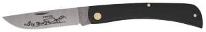 Case Sod Buster Folding Knife 3.7" Plain Skinner Blade Jet Black Handle