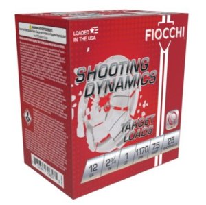 FIOCCHI Shooting Dynamics 12 Gauge 2.75in #7.5 Ammo 25 Round Box 12SD1L75