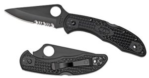 Spyderco C11PSBBK Delica 3" Black Blade Knife