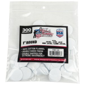 Pro-Shot 1 Round 100% Cotton Patches 300/ct