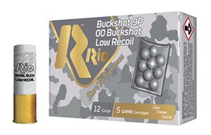 Rio Ammunition RBLR129 12g 2.75" 9-Pellet #00 Buckshot Low Recoil 250rds