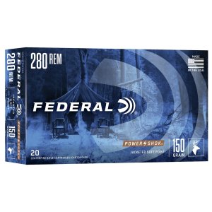 Federal Power-Shok .280 Rem 150 gr SP 2890 fps - 20/box Ammunition