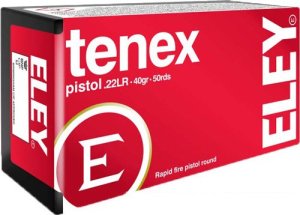 Eley 00120 Tenex Pistol 22LR 40GR Round Nose Ammo 50rd Box