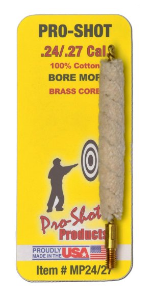 Pro-Shot Bore Mop (8/32 Thread) .24-.27 cal