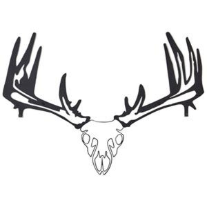 Raxx RBM-00018 Bow Hanger Whitetail Skull Carbon Steel Dual Hooks