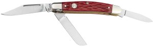 Boker 110855 Stockman D2 Steel Red Jigged Bone Handle Knife