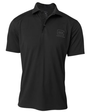 Glock AP96216 Perfection Polo Black 3XL Polyester Mesh Short Sleeve