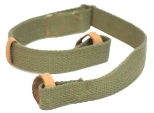 Crickett KSA803 Green Canvas Dog Collar Sling Leather Trim Adjustable