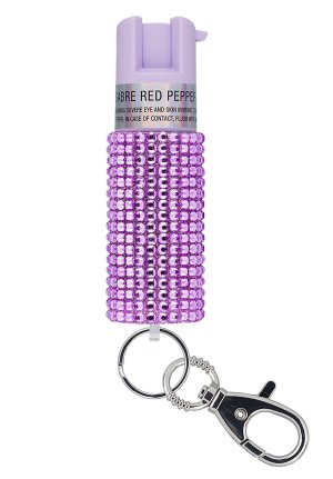 SABRE KRJLV02 Jeweled Pepper Spray Lavender