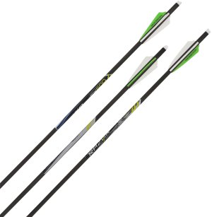 Allen XBow Arrow 20" CX600 3" Vanes Moon Nock - Carbon, Straightness Factor +.006, 12.35gr/inch