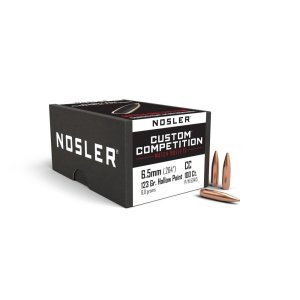 Nosler Custom Competition Bullets 6.5mm .264 123 gr HPBT 100 Count