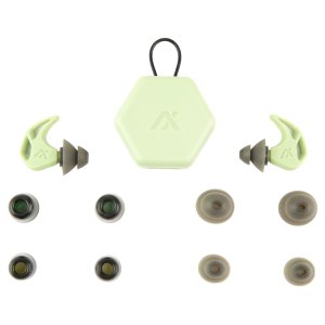 AXIL X20-GREEN Earplugs, Slate Green, 3 Silicon & 2 Foam Tips, Case