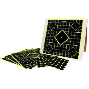 Birchwood Casey 34202 Target Kit 12 in Black Yellow 4 Targets 72 Pasters
