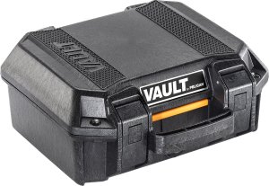 Pelican Vault V100C Equipment Case Black Watertight with Pick-N-Pluck Foam